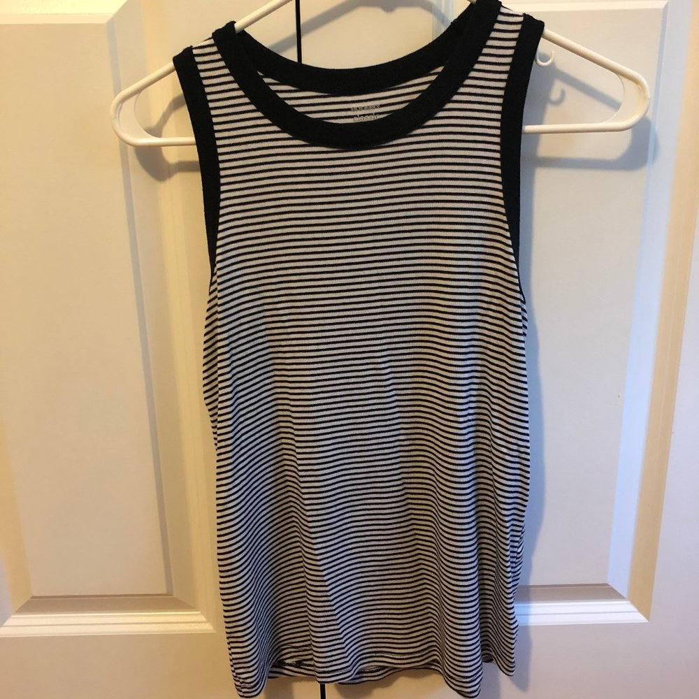 Black and White Striped Tank Top